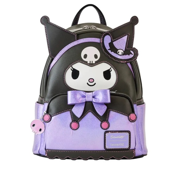 LE SANRIO LOUNGEFLY NYCC Sanrio Kuromi Witch Mini Backpack w/ My Melody Coin Bag - Picture 7 of 8